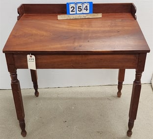 19th C N.Y.S Leg Cherry Slant Front Desk 32 1/2" H X 32" W X 20 1/2" D