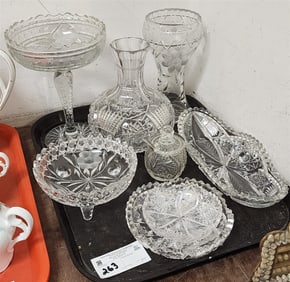 Tray Vintage Cut Glass