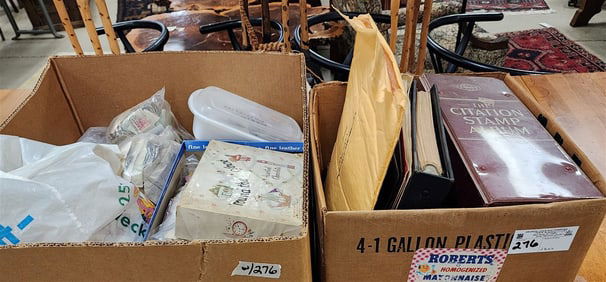 Lot 2 Bx's Stamps + Albums