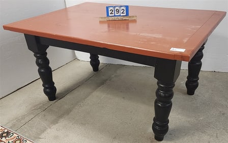 Ptd. Base Pine Table 30 1/2" H X 42" W X 59 1/2" L