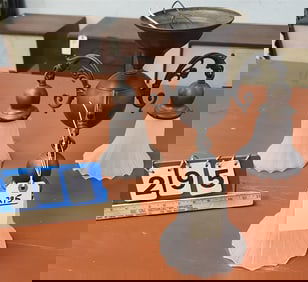 Brass 3 Light Chandelier 13" H X 16" Diam.