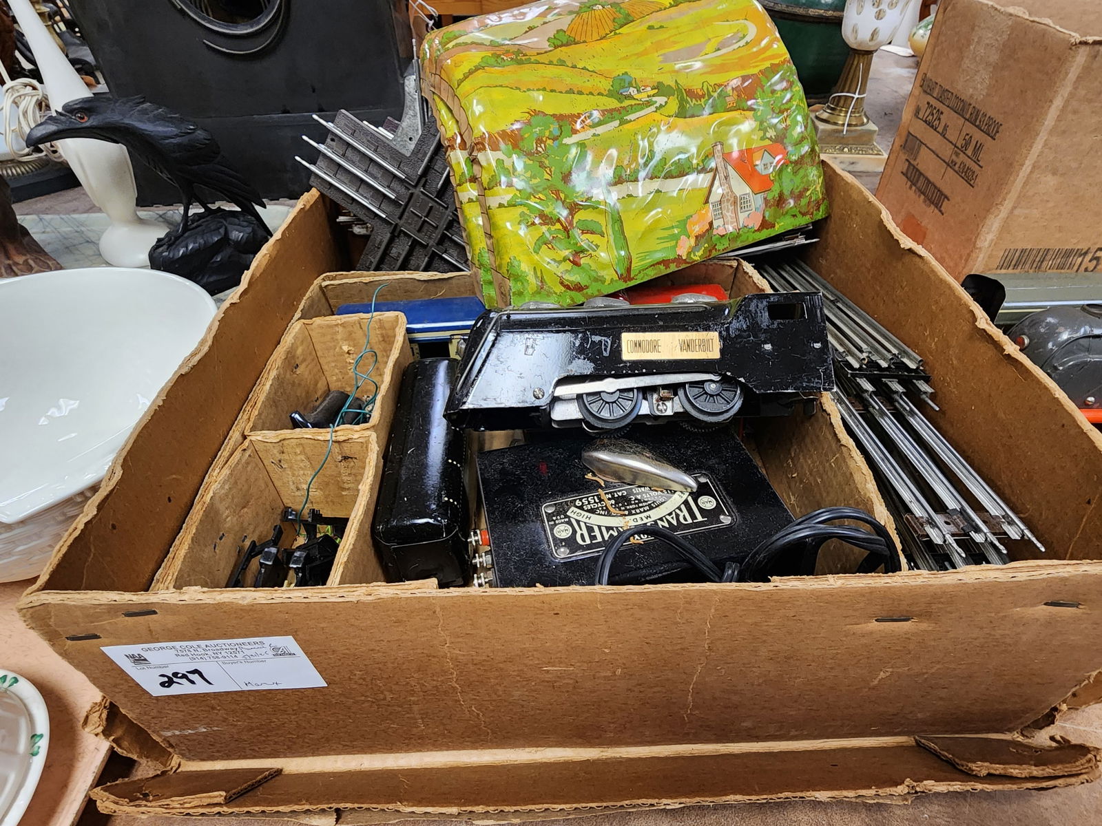 Bx'd Vintage Marx 7 Pc. Train Set Commodore Vanderbilt + Accessories (1 of 2)