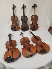 Lot 6 Violins Antonius Hieronymus, Antonius Stradivarins Etc.