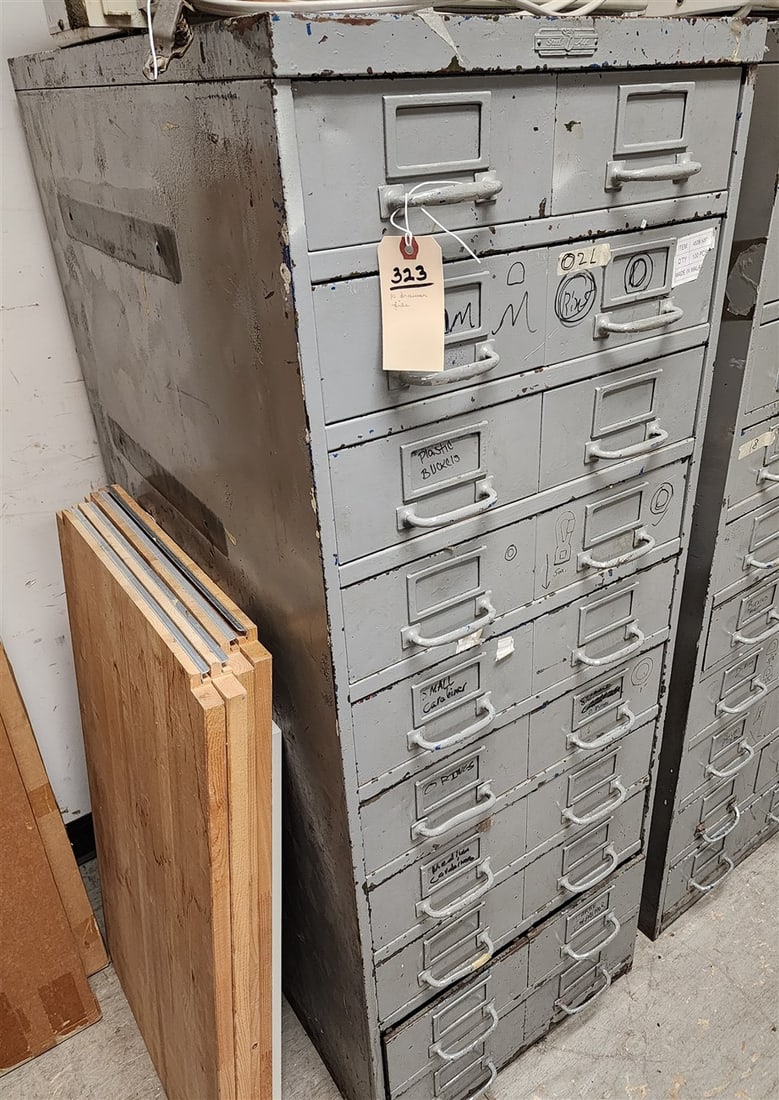 Metal 10 Drawer File Cabinet (1 of 4)