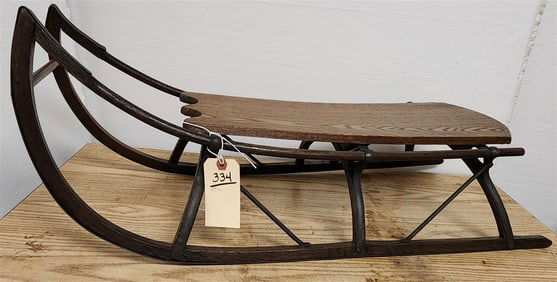 Antique Child's Sled 12" H X 30" L X 13" W