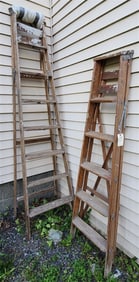 2 Wooden Step Ladders