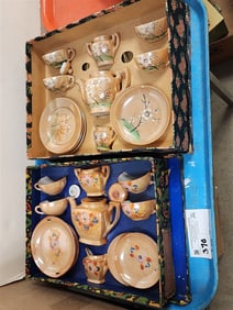 Tray 2 Bx'd Vintage Child's Tea Sets
