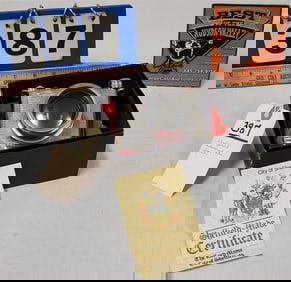 Bx'd Sheffield Silverplate Camera Form Flask