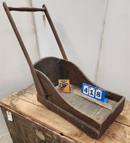 Prim. Child's Push Cart 29" H X 14" W X 31" D