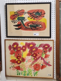 Framed Litho "The Bird" Pencil Sgnd Anton Rooskens 63/90 '71, 17" X 23" w/Frame 18 1/2" X 24 1/2" +