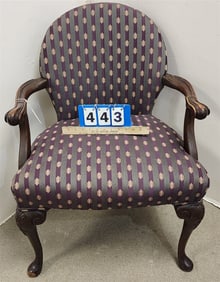 Uphols. Armchair 33 1/2" H X 2' W X 18 1/2" D