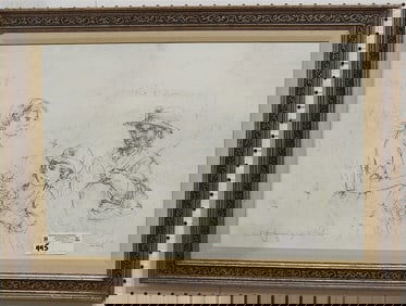 Framed Litho Artist Proof + Pink Flower Pencil Shnd Hibel 15" X 22 1/2" w/Frame 20" X 27 1/2"