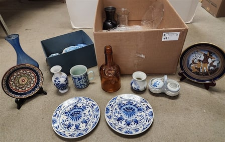 Bx Misc. Glassware, Coll. Butter Pats Etc.