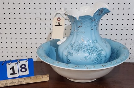 Ironstone Pitcher + Bowl