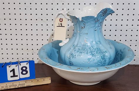 Ironstone Pitcher + Bowl: Ironstone Pitcher + Bowl