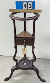QA Mahog 2 Drawer Wash Stand 31" H X 11 1/2" Diam.