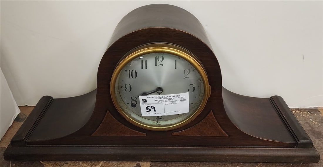19th C Gilbert Rosewood Mantel Clock 13 1/2" H X 11" W X 5" D (1 of 6)