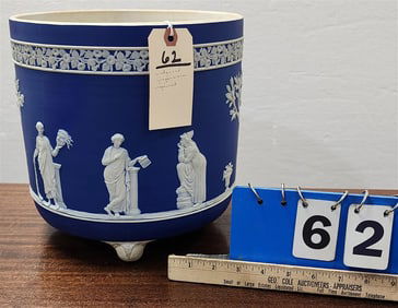 Wedgewood Jasperware Jardenier - Repaired 10 1/2" H X 10 1/2" Diam.