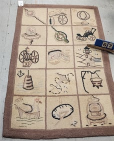 Hooked Rug 2'11" X 4' 7"