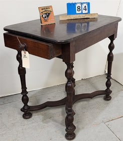 Late 18th Early 19th C Walnut 1 Drawer Stand