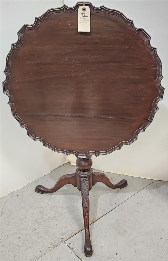 QA Style Mahog Birdcage Tilt Top Tea Table 30" H X 29 1/4" Diam. (1 of 7)