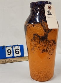 Fat Lava Art Glass Vase