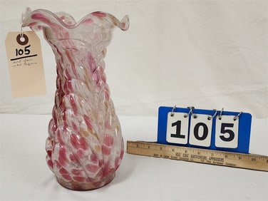 Art Glass Vase Mkd. Depase 11 1/2"