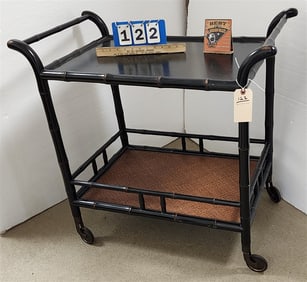 Faux Bamboo Tea Cart 30 1/2" X 32 1/2" W X 18" D