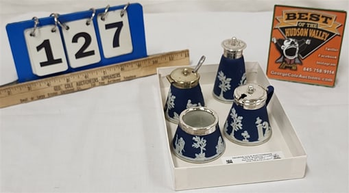 Tray 4 Pc. Wedgewood Jasperware Condiment Set