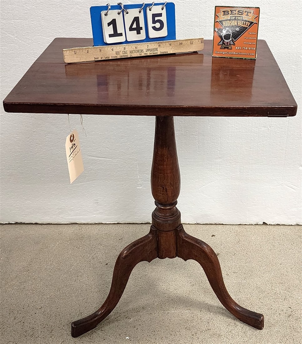 Early 19th C Cherry Candlestand 25" H X 20" W X 15 1/2" D (1 of 3)