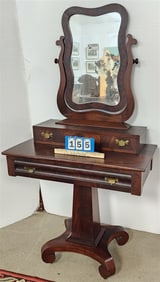 Empire Mahog 3 Drawer Dressing Table 64 1/2" H X 33 3/4" W X 17 3/4" D