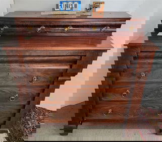 Empire Mahog 6 Drawer Chest 44 1/2" H X 43" W X 22 1/4" D