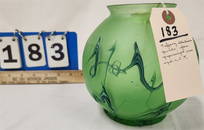 Tiffany Studios Favrile Glass Paper Weight Vase Sgnd L.C.T. 6" H X 5 3/4" Diam.