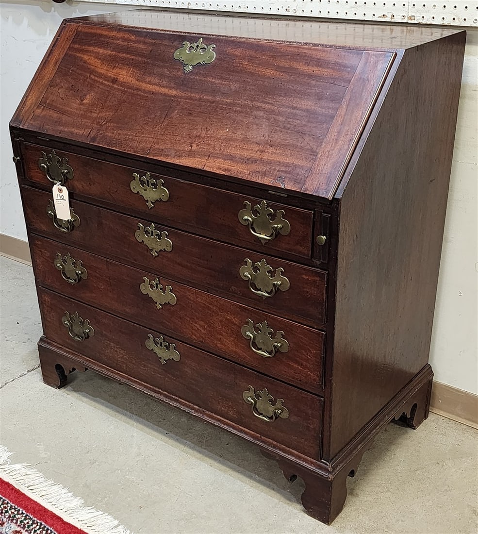 C1820 Mahog Slant Front Desk 41 1/2" H X 40" W X 21 3/4" D: C1820 Mahog Slant Front Desk 41 1/2" H X 40" W X 21 3/4" D