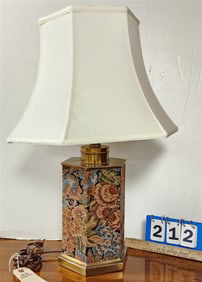Brass + Frabric Table Lamp 27"