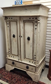 Ptd. 2 Door 1 Drawer Armoire 5'11" H X 41 1/2" W X 27" D