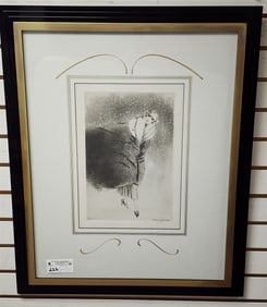 Framed Louis Icart Etching "Winter" Pencil Sgnd 15" X 10 1/2" w/Frame 30" X 24 1/2"