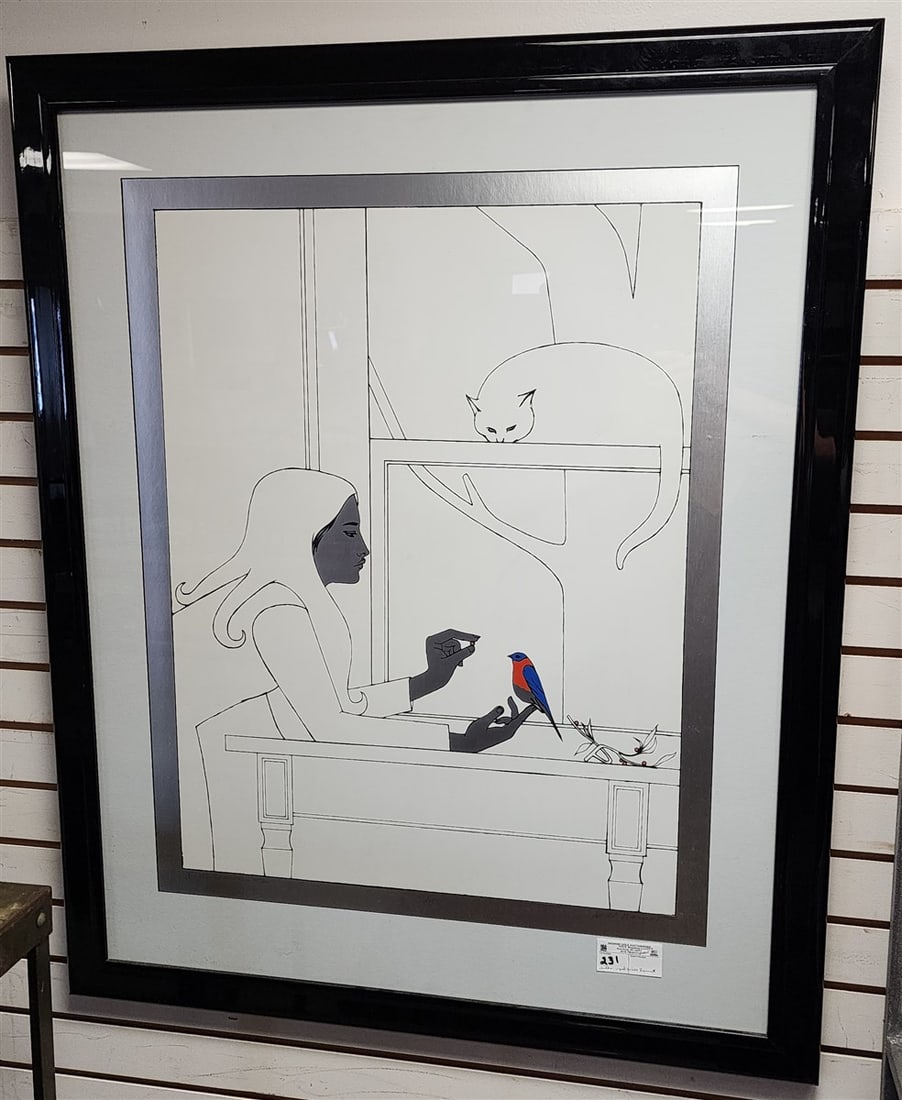 Framed Litho "Fifth Season - 2" Sgnd Will Barnet 32 1/2" X 25 1/2" w/Frame 43 1/2" X 35 1/2" c.1979: Framed Litho "Fifth Season - 2" Sgnd Will Barnet 32 1/2" X 25 1/2" w/Frame 43 1/2" X 35 1/2" c.1979