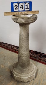 Cast Cement Bird Bath Base 25 1/2" H