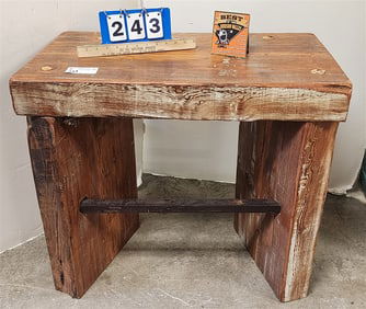 Slab Table 28" H X 31" W X 15" D