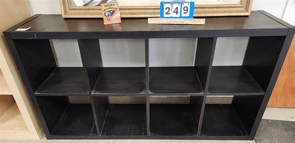 Black Cabinet 30 1/4" H X 58" W X 15 1/2" D could be a record storage
