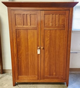 Cherry 2 Door Ethan Allen Entertainment Cabinet