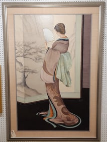 Framed Inlaid Canvas Assemblage Sgnd Steven D. Corning 2/100 55 1/2" X 35 1/2" w/Frame 66 1/2" X 46