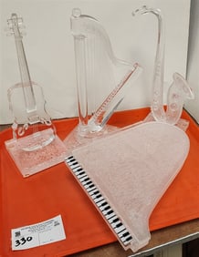 Tray Lucite Musical Instruments