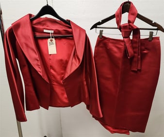 Shalini Satin Jacket + Skirt