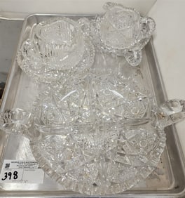 Tray Vintage Brilliant Cut Glass