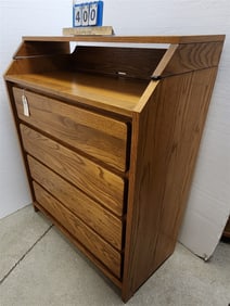 Oak Child's Craft by Smith Flip Top 4 Drawer Chest 43 1/2" H X 35" W X 16" D