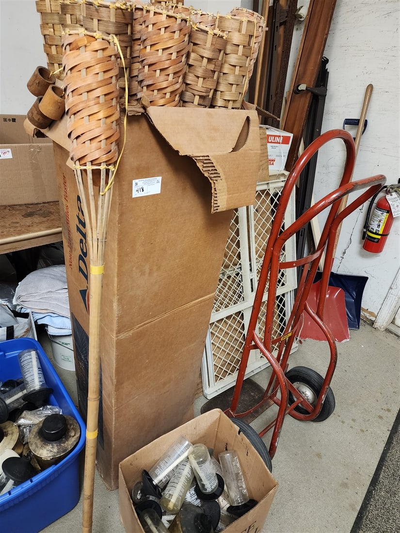 Bx 20 Woven Bamboo Tiki Torches 58" (1 of 4)