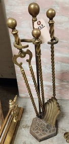 Brass Fire Tool stsand + Tools 29"