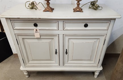 Ptd. 2 Drawer Over 2 Door Cabinet 35 1/2" H X 42" W X 17 1/2" D